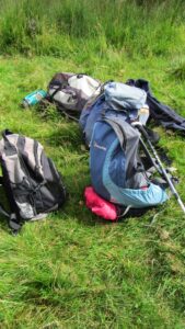 rucksacks from group walk